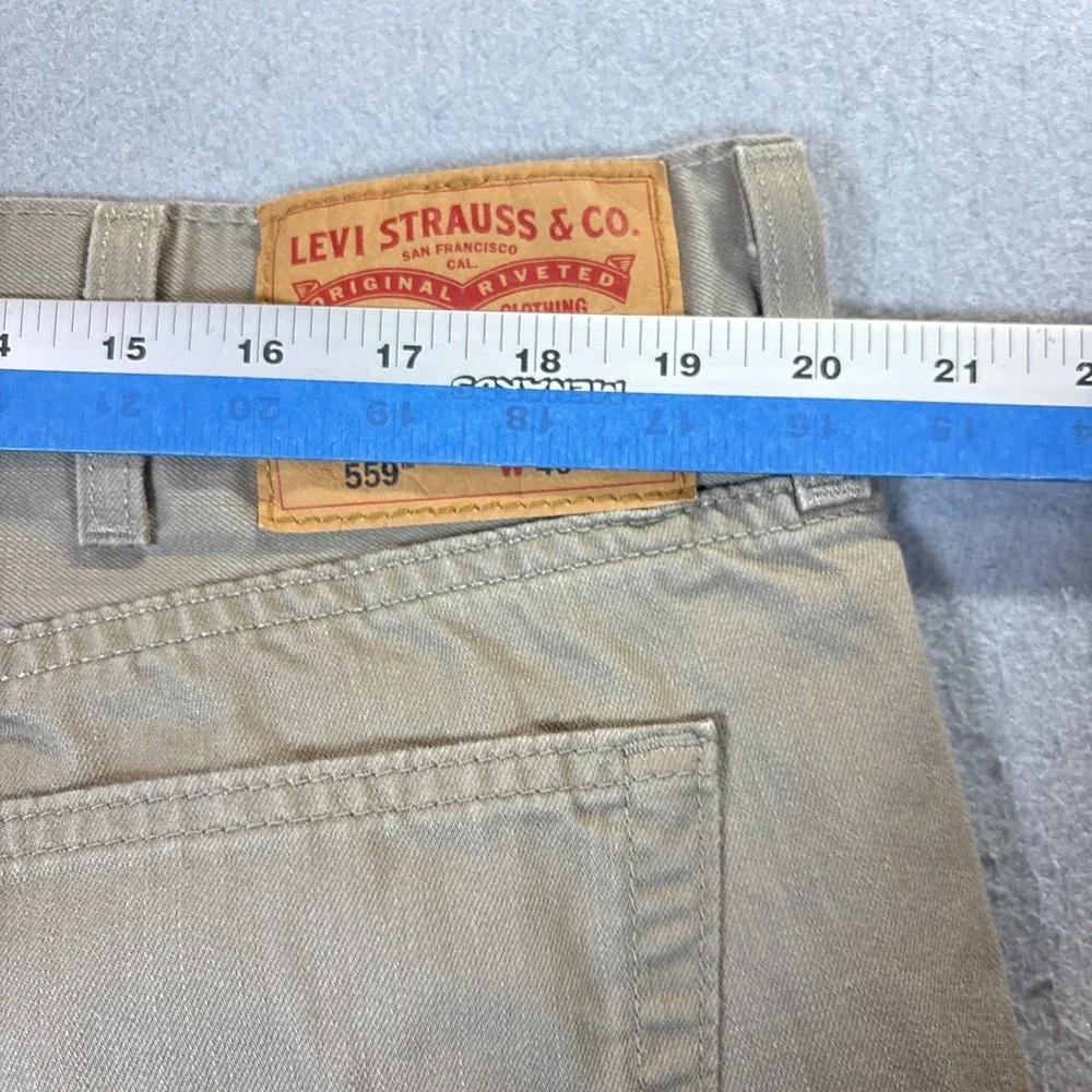 Levi's 559 Men Relaxed Straight Fit Jean 40X30 (40x27) Hemmed Brown Denim